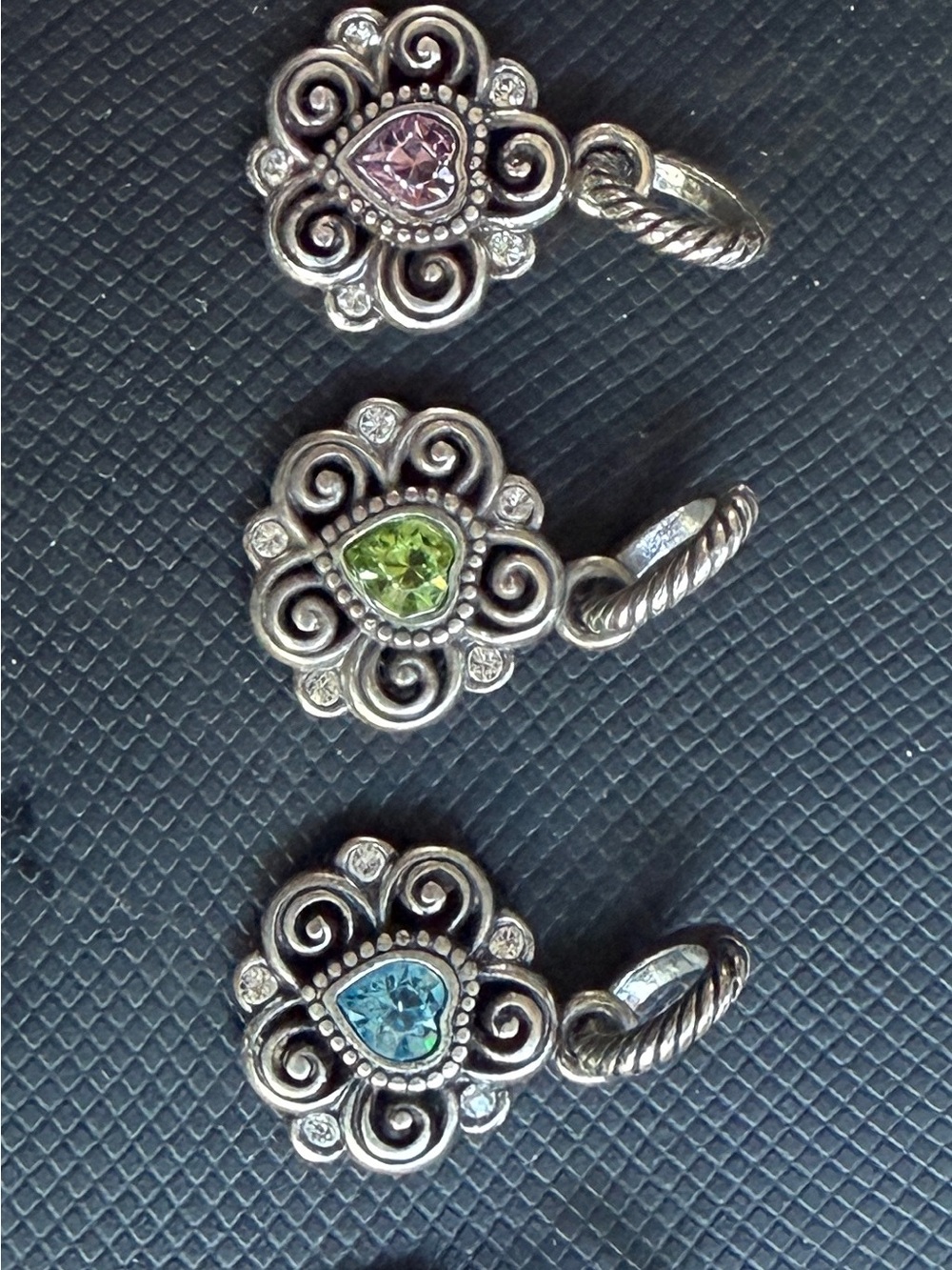 Brighton Heart Charm/Pendant with Gem